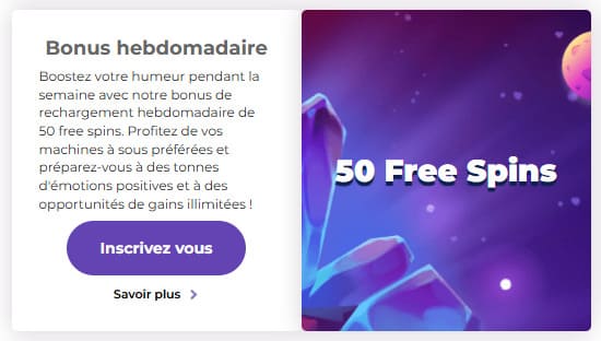 ALF Casino bonus hebdomadaire